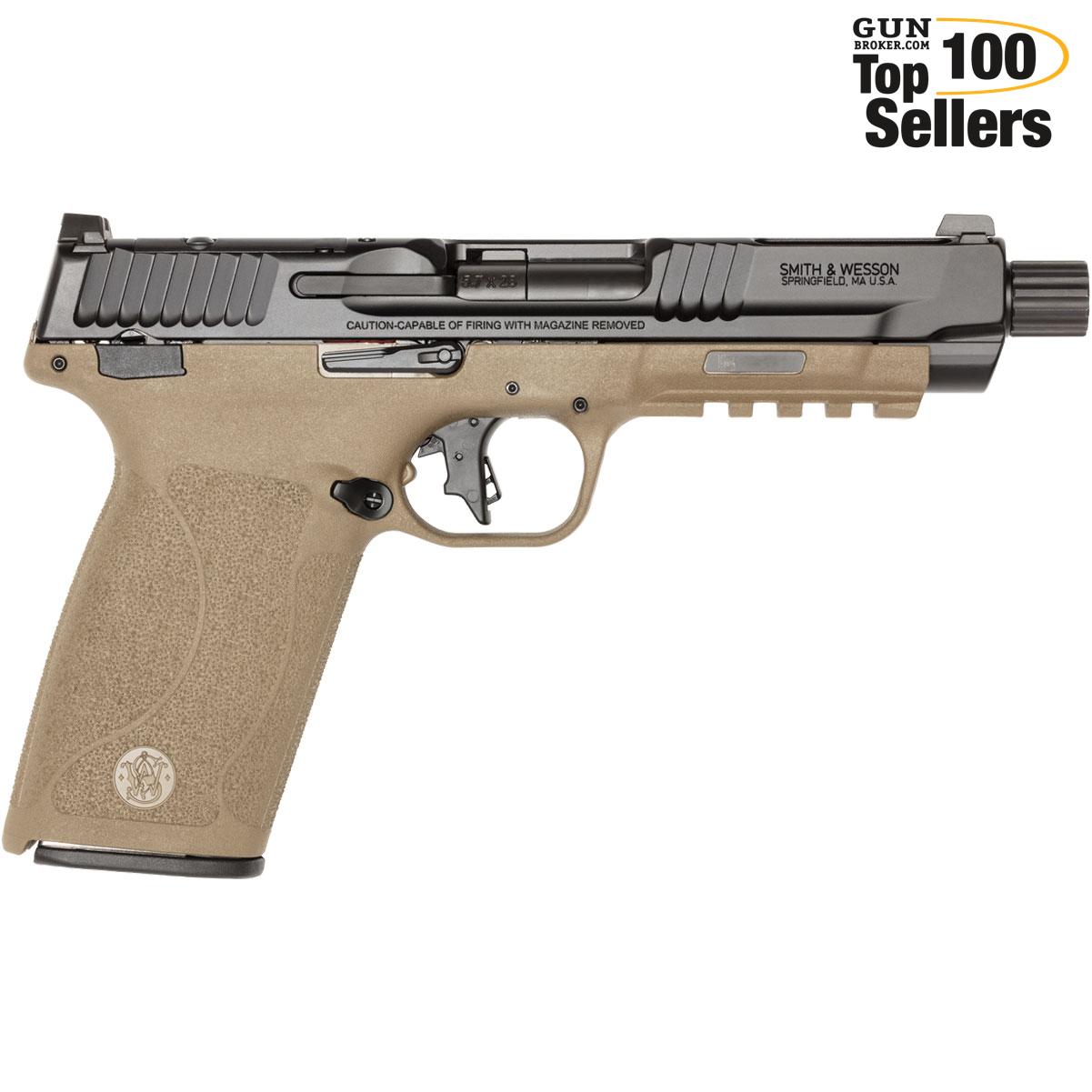 SMITH WESSON MP57 57x28mm 5in 22rd FDE Blk Pistol 14078-img-0