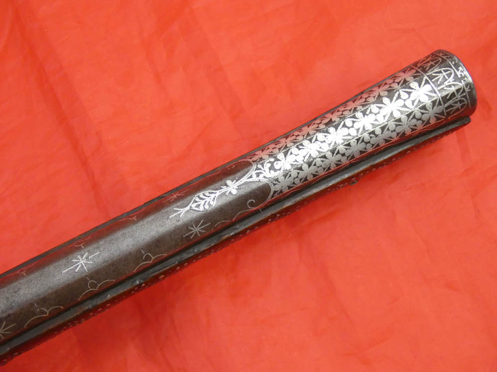 RARE ANTIQUE SOUTH INDIA BLUNDERBUSS MIQUELET FLINTLOCK PISTOL 1780-1820 -img-11