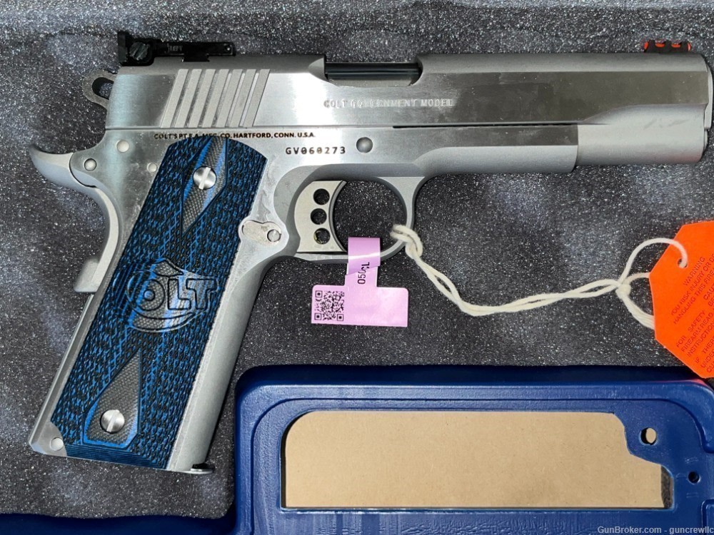 Colt 1911 Gold Cup Lite 38 Super O5073GCL 5" SS NM Series 70 SS LAYAWAY-img-2