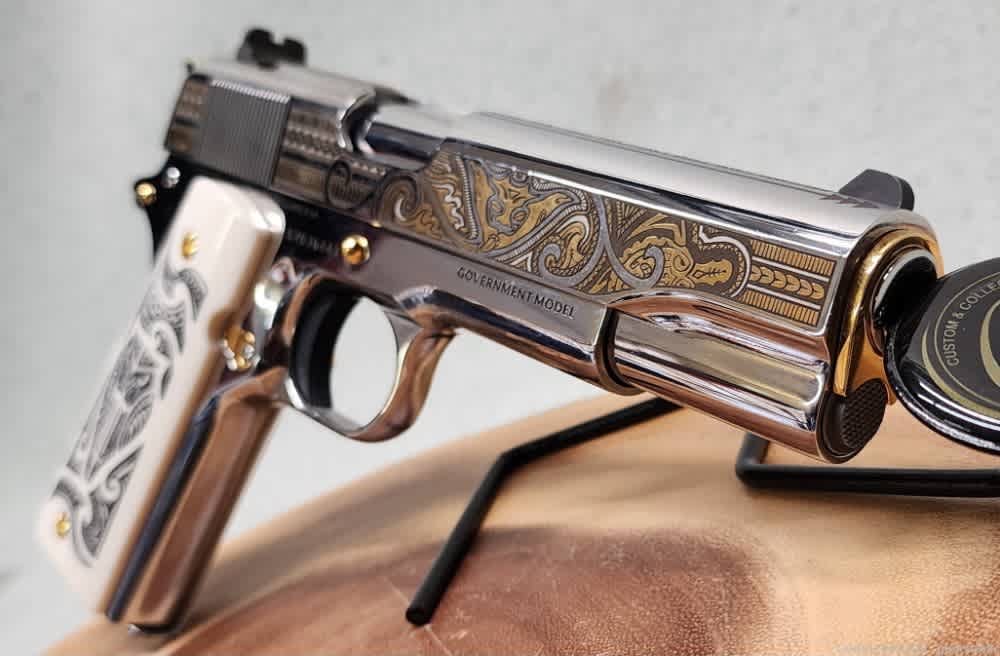 SK Customs Colt 1911 The MANA 1 of 200 Gold 38 Super Polynesian Layaway-img-9