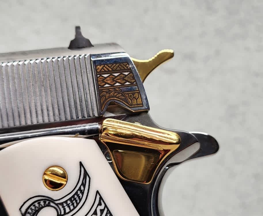 SK Customs Colt 1911 The MANA 1 of 200 Gold 38 Super Polynesian Layaway-img-12