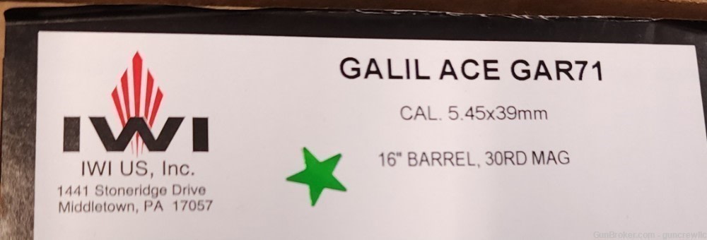 NEW IWI Galil ACE GAR71 Gen2 Gen 2 II 5.45x39 M-Lok Layaway FREE SHIP/CC-img-14