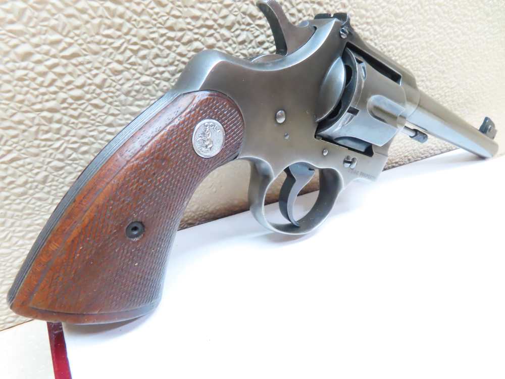 COLT Officers Model USMC PROPERTY Target Revolver Heavy Barrel .38  RARE-img-9