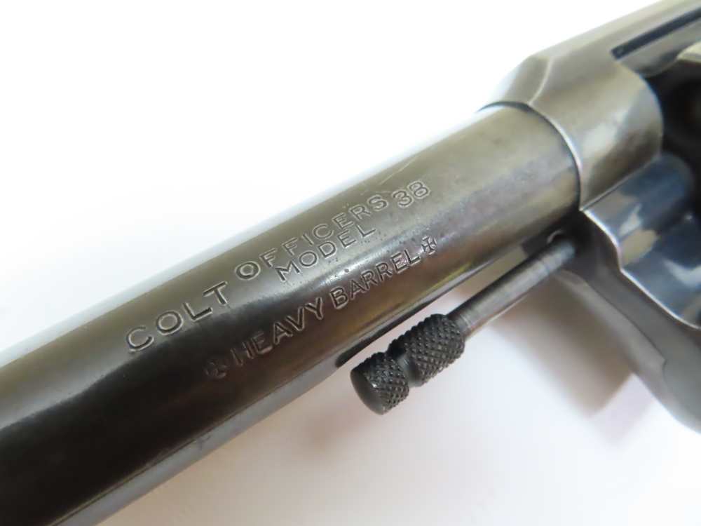 COLT Officers Model USMC PROPERTY Target Revolver Heavy Barrel .38  RARE-img-50