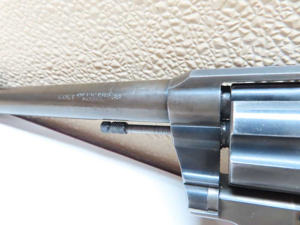COLT Officers Model USMC PROPERTY Target Revolver Heavy Barrel .38  RARE-img-29