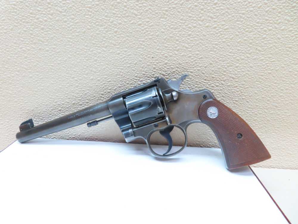 COLT Officers Model USMC PROPERTY Target Revolver Heavy Barrel .38  RARE-img-67