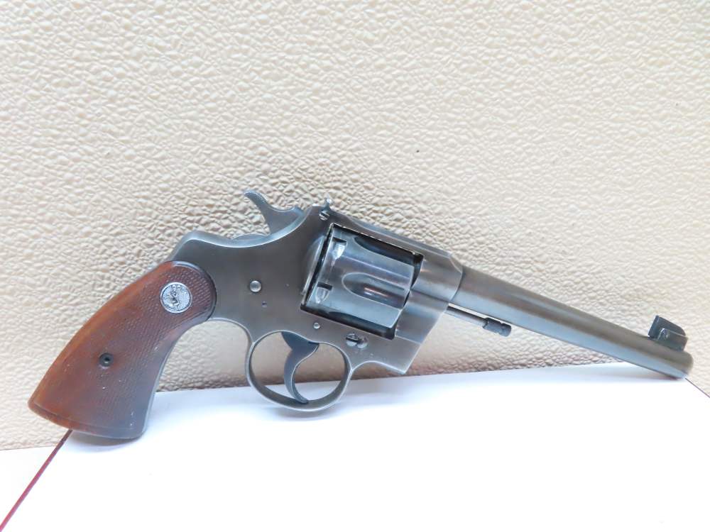 COLT Officers Model USMC PROPERTY Target Revolver Heavy Barrel .38  RARE-img-8