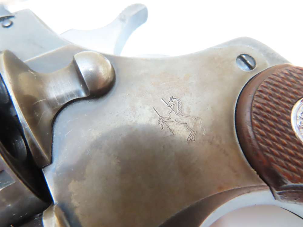 COLT Officers Model USMC PROPERTY Target Revolver Heavy Barrel .38  RARE-img-45