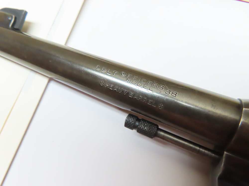 COLT Officers Model USMC PROPERTY Target Revolver Heavy Barrel .38  RARE-img-32