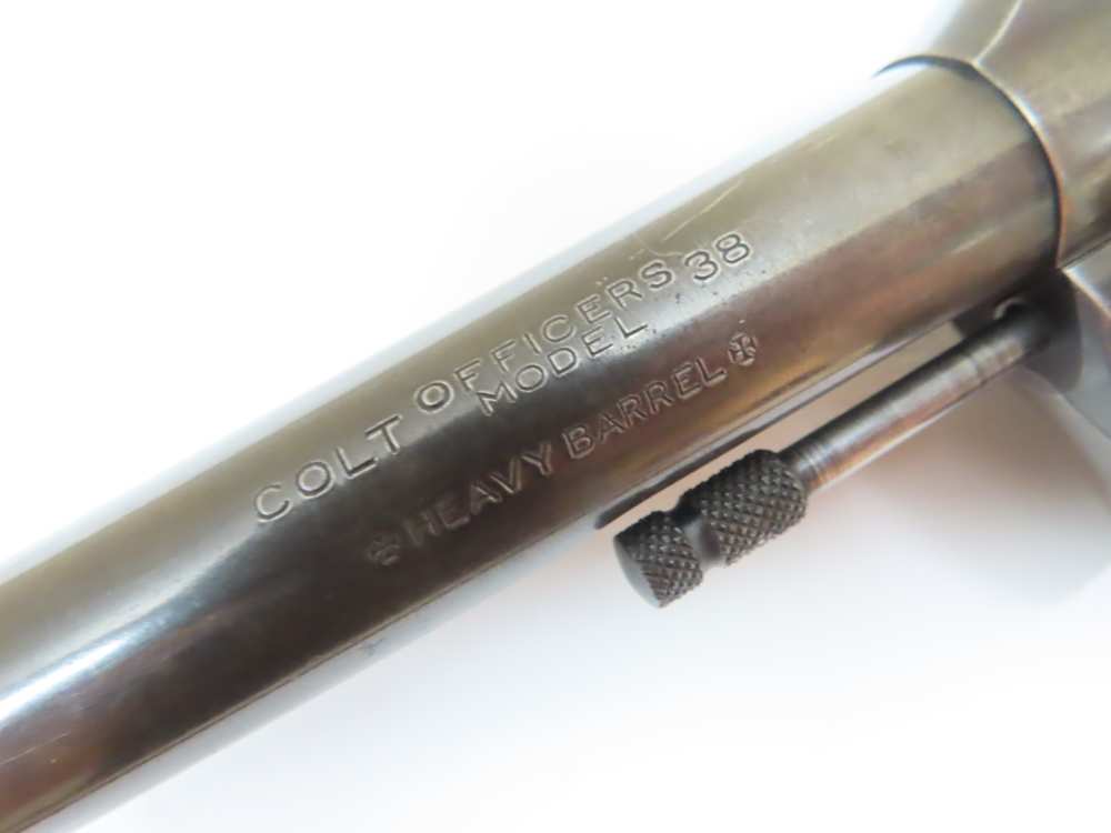 COLT Officers Model USMC PROPERTY Target Revolver Heavy Barrel .38  RARE-img-51