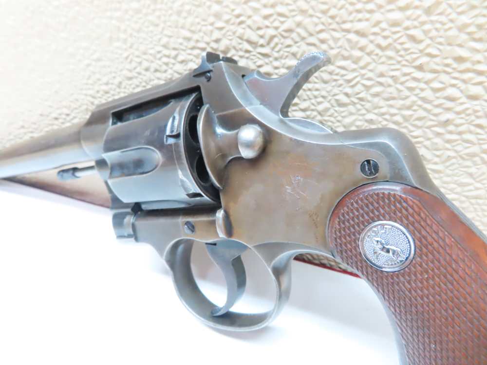 COLT Officers Model USMC PROPERTY Target Revolver Heavy Barrel .38  RARE-img-24