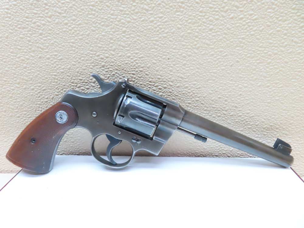 COLT Officers Model USMC PROPERTY Target Revolver Heavy Barrel .38  RARE-img-20