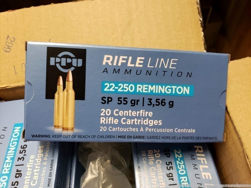IN STOCK! 200 ROUNDS PPU PRVI 22 250 55 SP SOFT POINT 55SP VARMINT 55GR .22-img-4