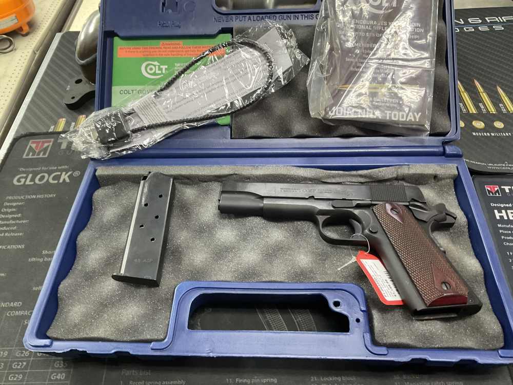 Colt 1911 Government, 5" National Match Barrel, .45 ACP,w/box manual-img-16