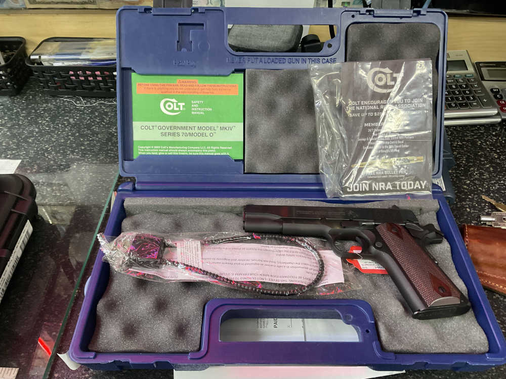 Colt 1911 Government, 5" National Match Barrel, .45 ACP,w/box manual-img-0