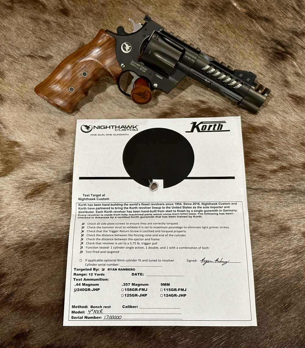 KORTH NXR 6-SHOT 44 REM MAG 4" BARREL W/ COMPENSATOR, TURKISH WOOD GRIP-img-1