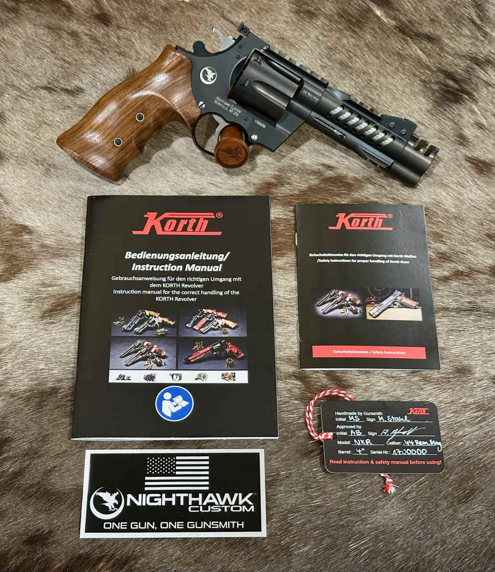 KORTH NXR 6-SHOT 44 REM MAG 4" BARREL W/ COMPENSATOR, TURKISH WOOD GRIP-img-22