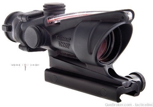 Trijicon 100219 BLK Anodized 4/32 MM Illuminated Horeshoe reticl-img-0