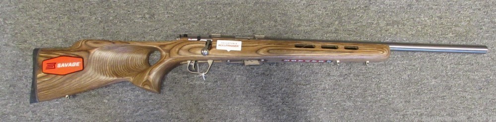 Savage Mark II BTVS 22 rifle with thumbhole stock-img-0
