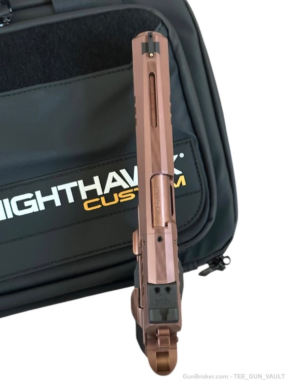 NIGHTHAWK CUSTOM PRESIDENT 1911 5” GOV ROSE GOLD PVD FINISH 9mm OPTIC READY-img-3