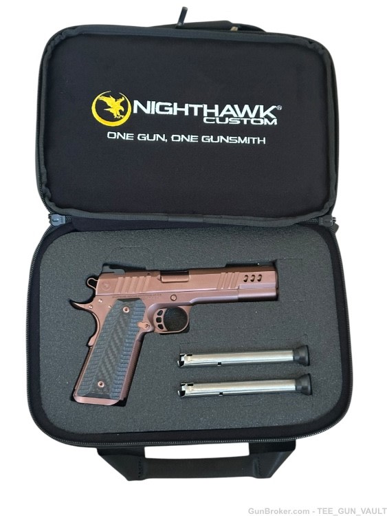 NIGHTHAWK CUSTOM PRESIDENT 1911 5” GOV ROSE GOLD PVD FINISH 9mm OPTIC READY-img-4