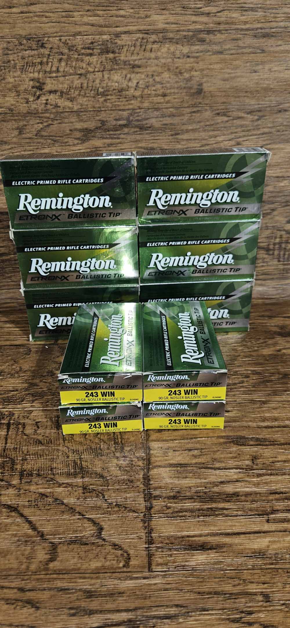 (LW-A7) Remington ETRONX Ballistic Tip .243 Win. 90gr NOSLER 200 Factory Ro-img-0