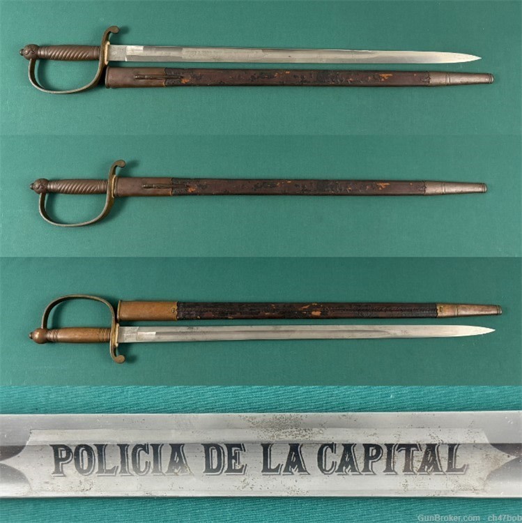 ARGENTINE GALLO ROOSTER POLICE SWORD SABER WKC SOLINGEN GERMAN MADE -img-0