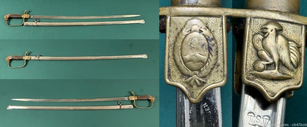 ARGENTINE CREST POLICE ROOSTER LIONS HEAD SWORD SABER ALEX COPPEL GERMAN -img-0