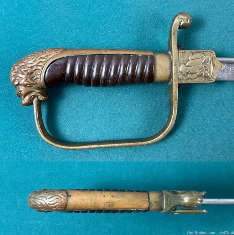 ARGENTINE CREST POLICE ROOSTER LIONS HEAD SWORD SABER ALEX COPPEL GERMAN -img-3
