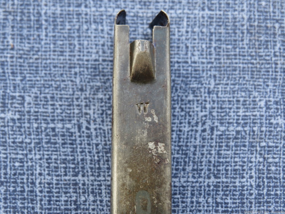 WWII GERMAN 8X56R M95 MANNLICHER BIG W STAMPED AMMO CLIP #2-img-1