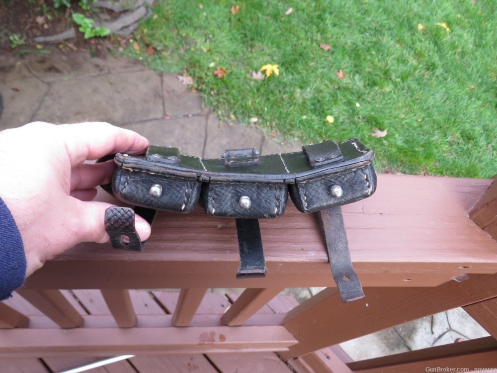 WWII  8mm GERMAN  MAUSER PEBBLED AMMO POUCH LATE WAR-img-5