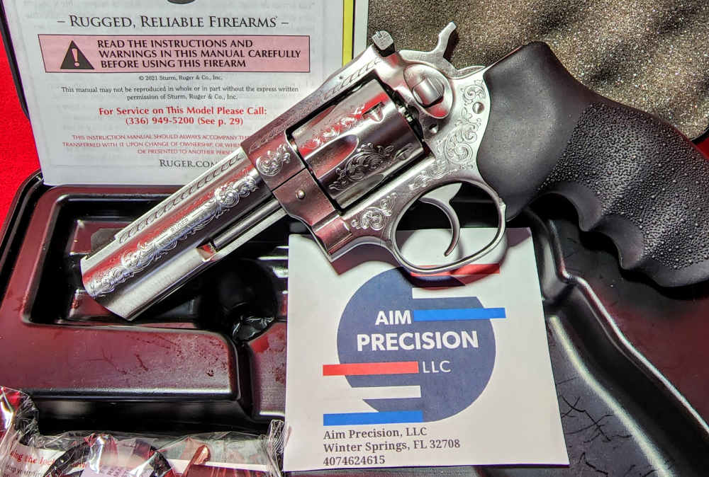 RUGER RARE  CNC ENGRAVING GP100 357 MAG 4.2" 6-RD REVOLVER-img-9