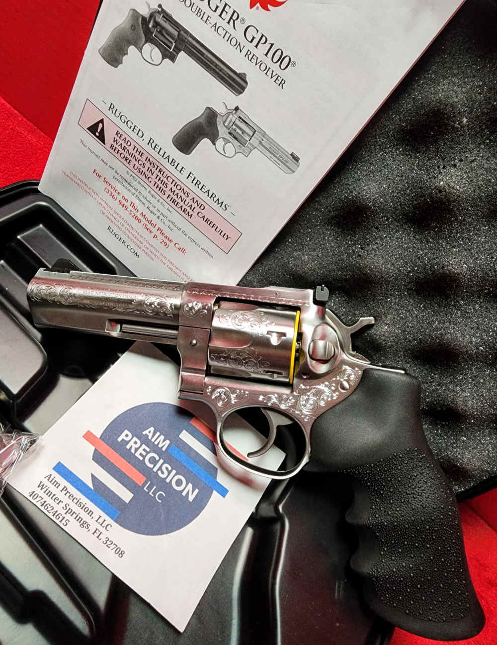 RUGER RARE  CNC ENGRAVING GP100 357 MAG 4.2" 6-RD REVOLVER-img-5