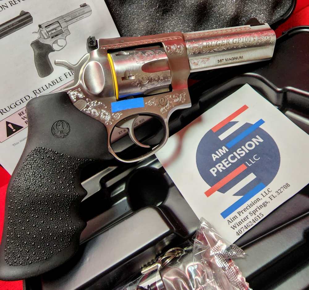 RUGER RARE  CNC ENGRAVING GP100 357 MAG 4.2" 6-RD REVOLVER-img-8