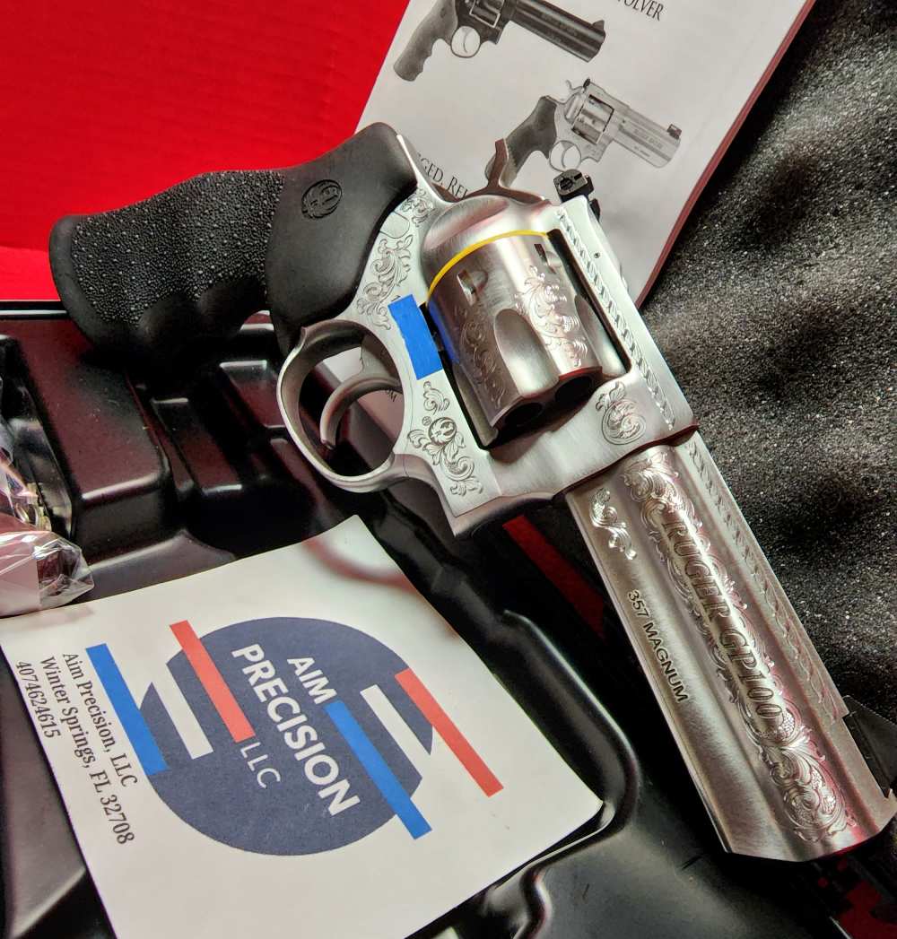 RUGER RARE  CNC ENGRAVING GP100 357 MAG 4.2" 6-RD REVOLVER-img-7