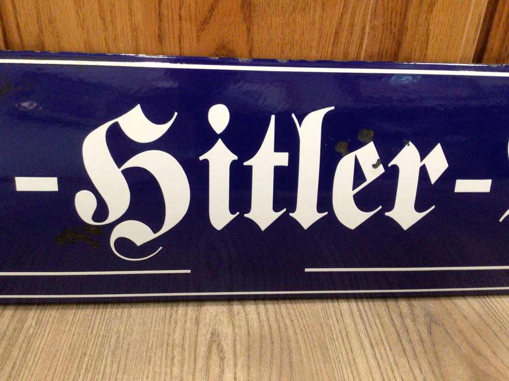 Original WWII GERMAN A.H. STREET SIGN-img-3