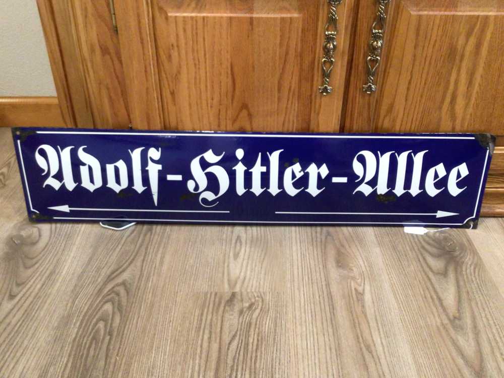 Original WWII GERMAN A.H. STREET SIGN-img-1
