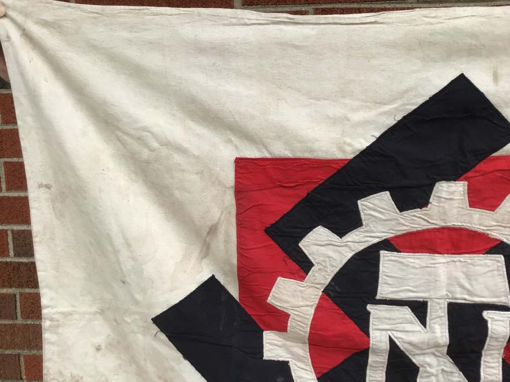 ORIGINAL WWII GERMAN TENO FLAG - MULTI CONSTRUCTION, MARKED LOH-img-2