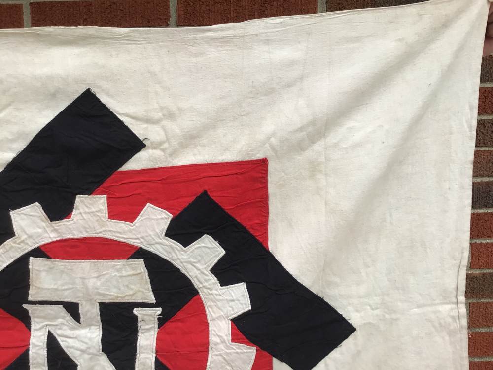 ORIGINAL WWII GERMAN TENO FLAG - MULTI CONSTRUCTION, MARKED LOH-img-13