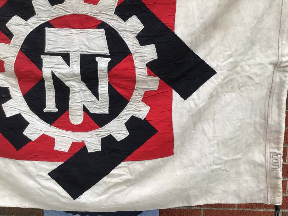 ORIGINAL WWII GERMAN TENO FLAG - MULTI CONSTRUCTION, MARKED LOH-img-4