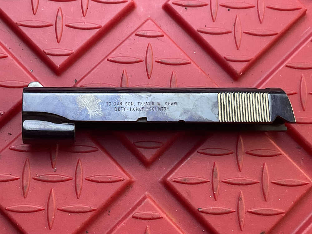Colt 1911 Commander Graduate Engraved West Point 1988 Class Royal Blue 45 -img-1