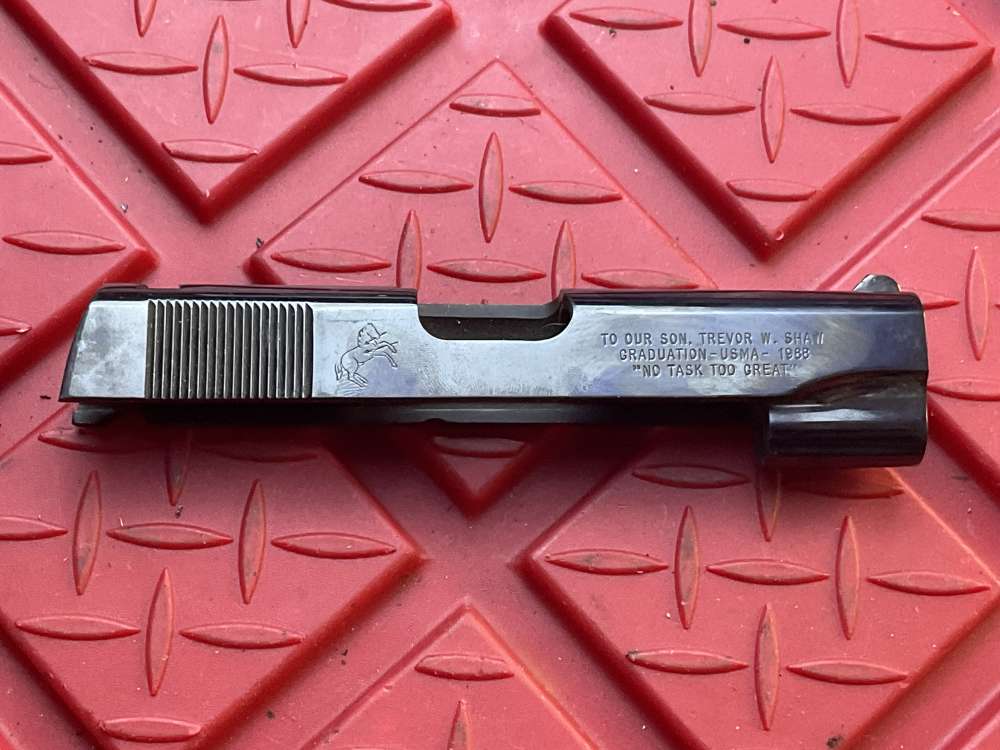 Colt 1911 Commander Graduate Engraved West Point 1988 Class Royal Blue 45 -img-0
