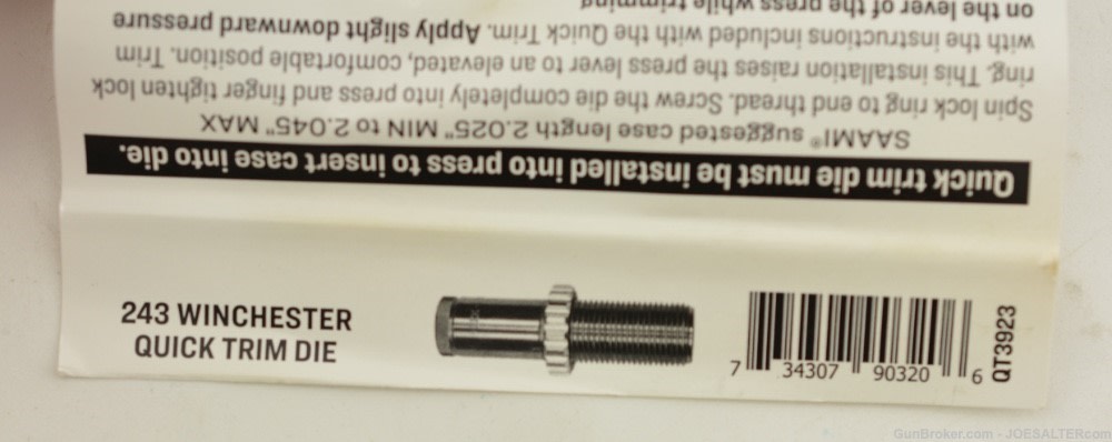 Lee Factory Crimp Die & Rifle Quick Trim Die 243 Winchester -img-4