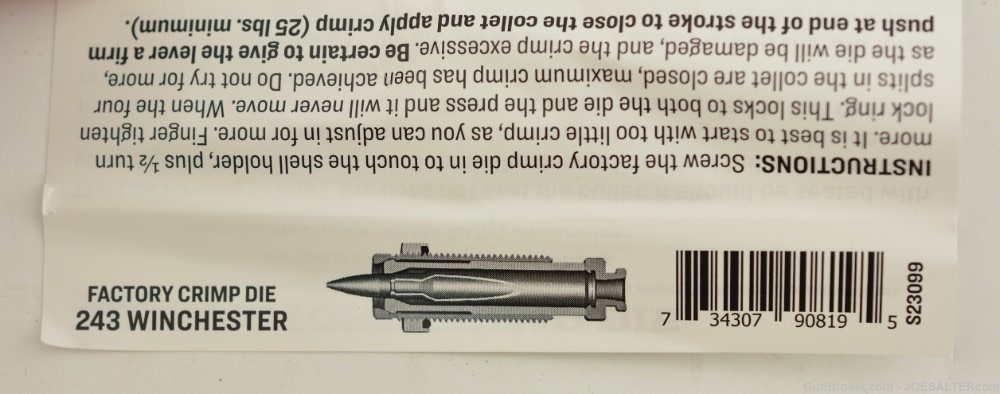 Lee Factory Crimp Die & Rifle Quick Trim Die 243 Winchester -img-3