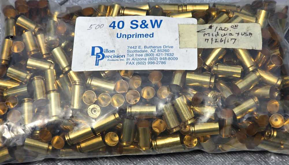New 40 S&W Winchester Brass unprimed bag of 500-img-0