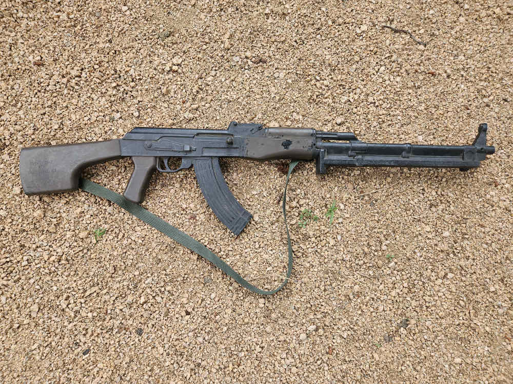 Original U.S. Vietnam War RPK Hard "Rubber Duck" Training Rifle with Sling -img-0
