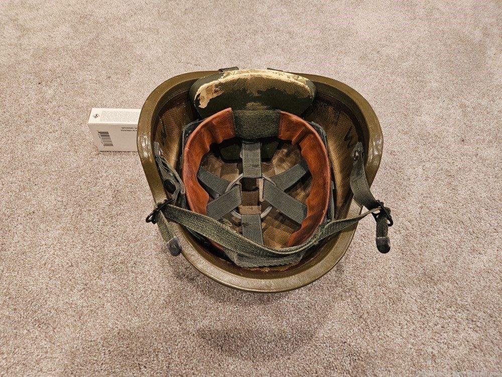 US military helmet, scratch but with all new straps.-img-2