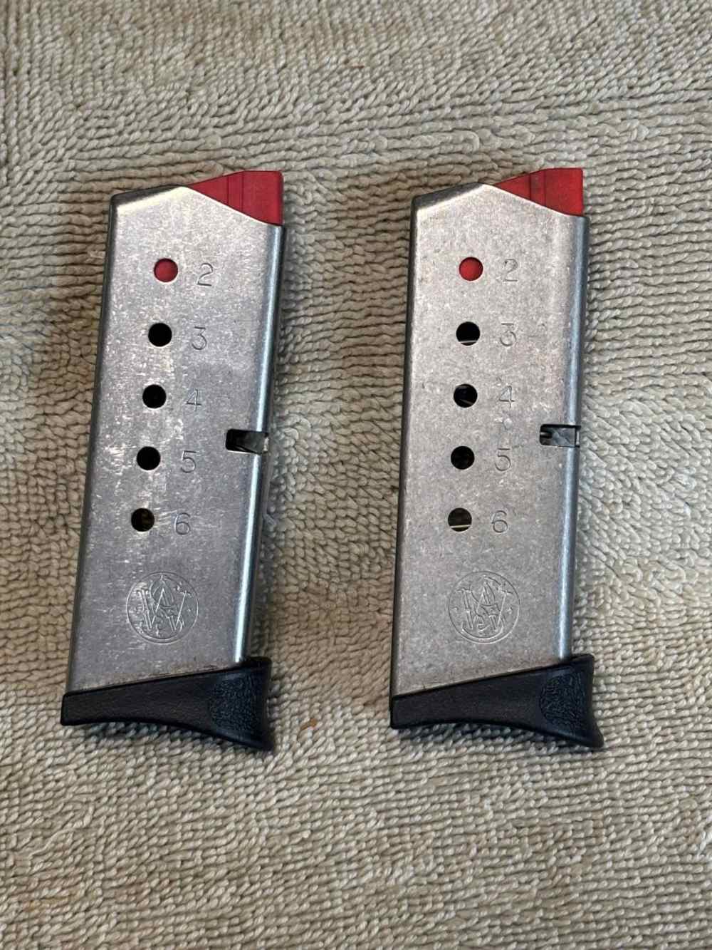 Lot of 2 S&W 380 Bodyguard 6 round magazines-img-0