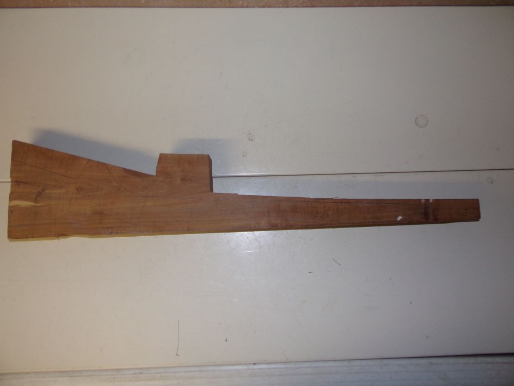 Wooden Rifle Stock Blank - 37 1/4" in Length - Unknown Wood-img-0