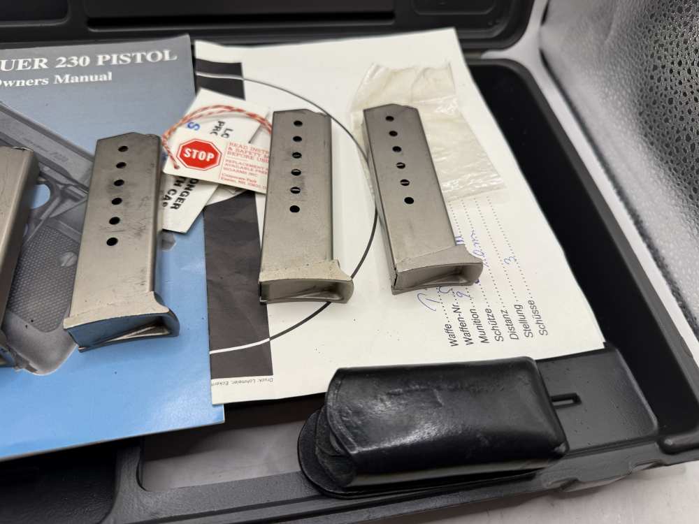 SIG SAUER P230SL .380 ACP 1995 German Case Factory Target Docs 4 mags -img-4